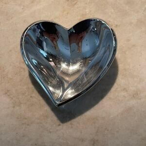 nambe' heart shaped dish